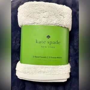 kate spade Light Gray Cotton Hand Towels - 2 Pack